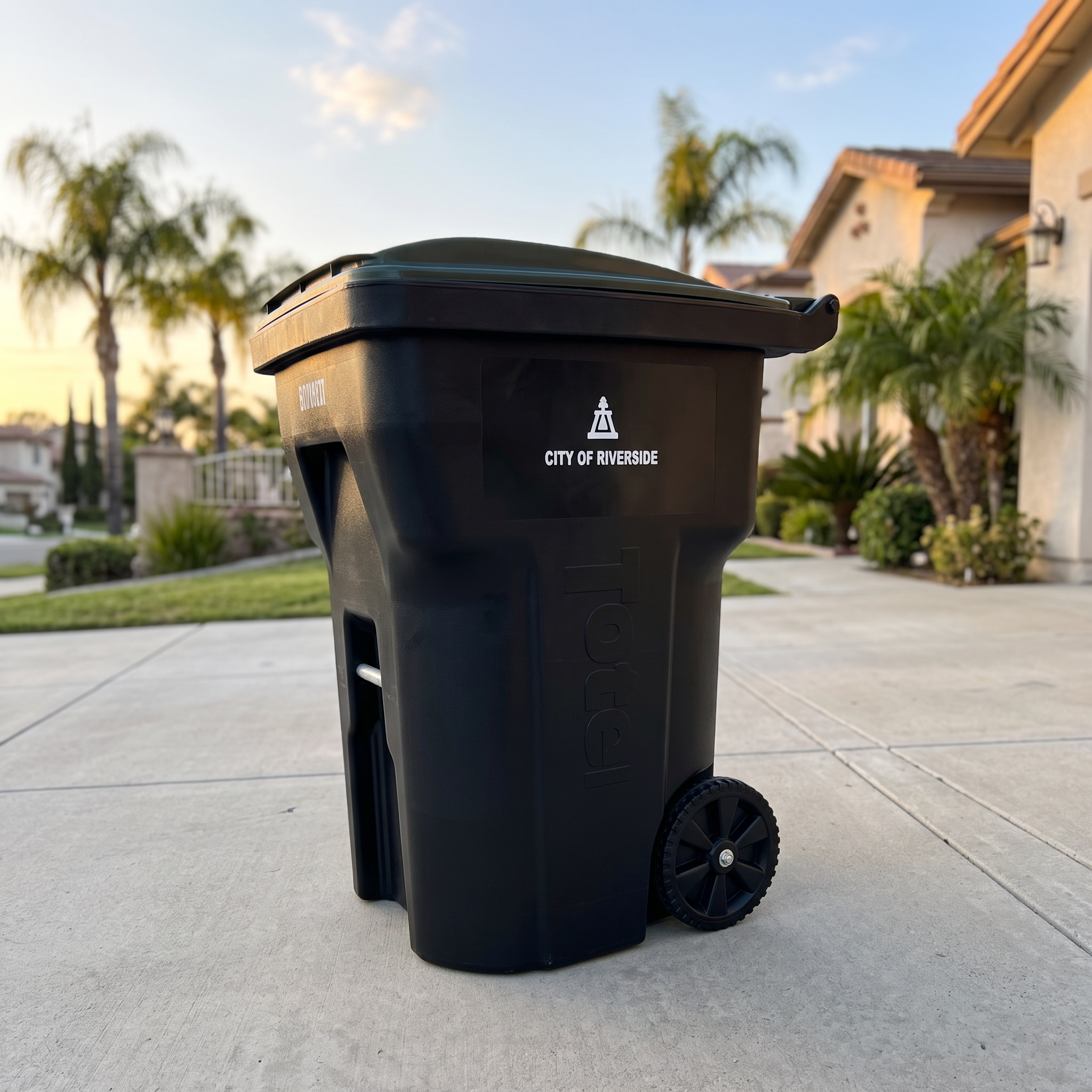 The same type of trash bin after cleaning, looking fresh and rinsed